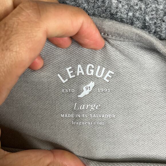 League T-Shirt Mens  L Gray Mississippi State Bulldogs Rayon Blend Stretch - Picture 5 of 8